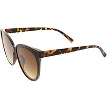 Load image into Gallery viewer, zeroUV - Oversize Neutral Color Flat Lens Cat Eye Sunglasses 60mm (Tortoise/Amber)
