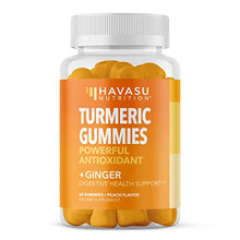 Load image into Gallery viewer, Turmeric and Ginger Gummies for Adults Peach Flavor | 95% Curcumin Gummies for Joint Support and Immune Health | 60 Vegan Gummies
