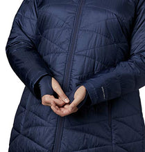 Load image into Gallery viewer, Columbia Women's Plus Mighty Lite Hooded Jacket, Nocturnal, 1X

