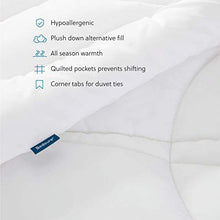 Load image into Gallery viewer, Bedsure Down Alternative Duvet Insert Full/Queen Size - Ergonomic 300 GSM Microfiber Hypoallergenic Comforter with Corner Tabs - Quilted Lightweight All Season White
