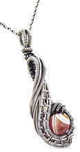 Load image into Gallery viewer, Carnelian Pendant, Wire-Wrapped in Sterling Silver,"Comet" Model

