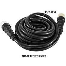 Load image into Gallery viewer, Mophorn 50Ft 50A Generator Extension Cord STW 6/3 + 8/1 AWG 100% Copper Generator Power Cord NEMA SS2-50P/CS6364 Power Assemblies 125/250VAC Twist to Lock Plug Thermoplastic Constructed Jacket, Black
