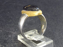 Load image into Gallery viewer, Nuumite Nuummite Silver Ring From Greenland - Size 7-7.7 Grams
