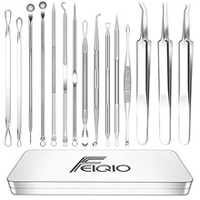 Load image into Gallery viewer, 2022 Latest 15 PCS Pimple Popper Tool Kit, Blackhead Remover Comedone Acne Extractor Tools, Professional Sharp Stainless Skin Blemish Removal Pimple Tools with Metal Case
