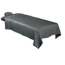 Load image into Gallery viewer, ForPro Premium Microfiber 3-Piece Massage Sheet Set, Cool Grey, Ultra-Light, Stain and Wrinkle-Resistant, Includes Massage Flat Sheet, Massage Fitted Sheet, and Massage Face Rest Cover
