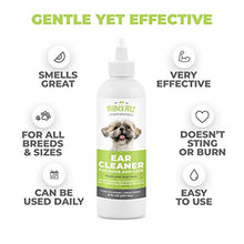 Load image into Gallery viewer, Mighty Petz Dog Ear Cleaner Solution – Pet Ear Wash to Support Infection Prone Ears and Remove Wax, Debris &amp; Odor. Vet Formulated &amp; Gentle Otic Cleaning Drops fror Dogs. Cucumber &amp; Melon, Large 8 oz
