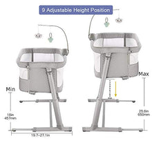 Load image into Gallery viewer, Baby Bassinet,RONBEI Bedside Sleeper Baby Bed Cribs,Baby Bed to Bed, Newborn Baby Crib,Adjustable Portable Bed for Infant/Baby Boy/Baby Girl (Bassinet)

