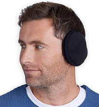 Load image into Gallery viewer, Ear Muffs for Men &amp; Women - Winter Ear Warmers Behind the Head Style - Ear Covers for Cold Weather Black Soft Fleece Earmuffs
