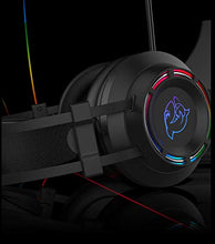Load image into Gallery viewer, Ajazz DHG160 Gaming Headset PS4 Headset with 7.1 Surround Sound, DOUYU Gaming Headset w/Noise Canceling Microphone, RGB Light, Compatible with PS4/Switch/PC/PS3/Mac/Laptop, Black
