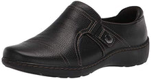 Load image into Gallery viewer, Clarks Women's Cora Poppy Loafer, Black Tumbled, 7.5
