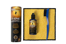 Load image into Gallery viewer, MusicNomad F-ONE Unfinished Fretboard Care Kit - Oil, Cloth, Brush (MN125)
