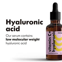 Load image into Gallery viewer, Vimty Vitamin C Serum for Face with Hyaluronic Acid - Anti-Aging Brightening Serum, Facial Skin Care Products for Hydrating Skin, Reducing Fine Lines, Repairing Skin Damage, Collagen Synthesis - 1oz.

