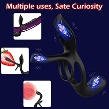 Load image into Gallery viewer, Vibrator for Couple, 3 in 1 Vibrating Cock Ring with 10 Modes, Men's Penis Rings Vibrators, Perineum Mens Vibrator, G spot, Clitorals Stimulator for Women, Sex Novelties, Adult Sex Toys &amp; Games
