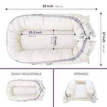 Load image into Gallery viewer, Organic Newborn Lounger | Water-Resistant Baby Nest | for Infants &amp; Toddlers 0-12 Month | for Girls and Boys | (Pink)
