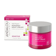 Load image into Gallery viewer, Andalou Naturals Heavenly Night Cream 1000 Roses, Sensitive Skin Moisturizer for Face, Enriched with Hyaluronic Acid &amp; Aloe Vera, 1.7 Ounce
