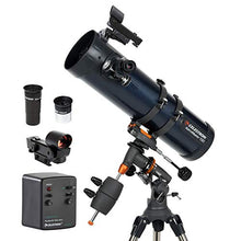 Load image into Gallery viewer, Celestron - AstroMaster 130EQ-MD Newtonian Telescope - Reflector Telescope for Beginners - Fully-Coated Glass Optics - Adjustable-Height Tripod - BONUS Astronomy Software Package
