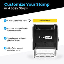 Load image into Gallery viewer, Custom Self-Inking Stamp - Up to 3 Lines - 11 Color Choices and 17 Font Choices
