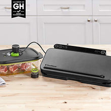 Load image into Gallery viewer, FoodSaver VS3150 Multi-Use Vacuum Sealing &amp; Food Preservation System with Additional Roll, Charcoal Stainless Steel, Black
