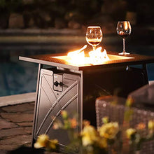 Load image into Gallery viewer, BALI OUTDOORS Firepit LP Gas Fireplace 28" Square Table 50,000BTU Fire Pit, Black
