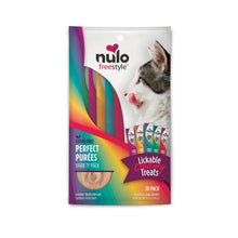 Load image into Gallery viewer, Nulo Freestyle Perfect Purees - Variety Pack - Cat Food, Pack of 10 - Premium Cat Treats, 5 oz. - Meal Topper for Felines - High Moisture Content and No Preservatives
