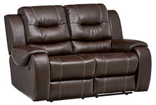 Load image into Gallery viewer, Cambridge Clark Double Reclining Love Seats Living Room Furniture, Brown
