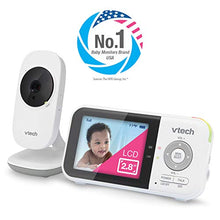 Load image into Gallery viewer, VTech VM819 Video Baby Monitor with 19Hour Battery Life 1000ft Long Range Auto Night Vision 2.8” Screen 2Way Audio Talk Temperature Sensor Power Saving Mode and Lullabies, White
