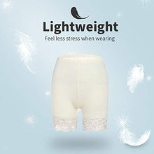 Load image into Gallery viewer, MANCYFIT Slip Shorts for Women Short Leggings Mid Thigh Legging Plus Size Lace Undershorts Beige X-Large
