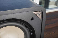 Load image into Gallery viewer, Polk Audio HTS 10 Powered Subwoofer with Power Port Technology | 10” Woofer, up to 200W Amp | For the Ultimate Home Theater Experience | Modern Sub that Fits in any Setting | Washed Black Walnut
