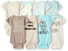Load image into Gallery viewer, Gerber Baby Boys' 8-Pack Short Sleeve Onesies Bodysuits, Fox, Preemie
