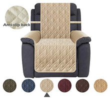 Load image into Gallery viewer, Ameritex Waterproof Nonslip Recliner Cover Stay in Place, Dog Chair Cover Furniture Protector, Ideal Recliner Slipcovers for Pets and Kids (23", Beige)
