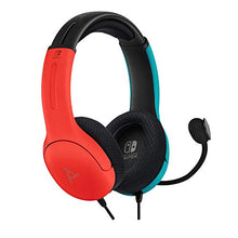 Load image into Gallery viewer, PDP Gaming LVL40 Stereo Headset with Mic for Nintendo Switch - PC, iPad, Mac, Laptop Compatible - Noise Cancelling Microphone, Lightweight, Soft Comfort On Ear Headphones - Mario Red &amp; Blue
