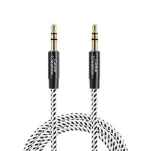 Load image into Gallery viewer, 3 Feet Aux Cable,CableCreation 3.5mm Male to Male Auxiliary Audio Stereo Cord Compatible with Car,Headphones, iPods, iPhones, iPads,Tablets,Laptops,Android Smart Phones&amp; More, 1M /Black &amp; White
