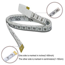 Load image into Gallery viewer, Soft Tape Measure Double Scale Body Sewing Flexible Ruler for Weight Loss Medical Body Measurement Sewing Tailor Craft Vinyl Ruler, Has Centimetre Scale on Reverse Side 60-inch（White）
