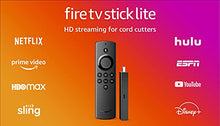 Load image into Gallery viewer, Fire TV Stick Lite with Alexa Voice Remote Lite (no TV controls), HD streaming device
