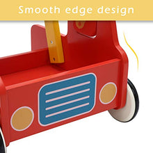 Load image into Gallery viewer, Red Aircraft Wooden Baby Push Walker - 2-in-1 Toddler Push &amp; Pull Toys Learning Walker Stroller Walker with Wheels for Baby Girls Boys 1-3 Years Old
