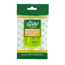 Load image into Gallery viewer, Murphy's Naturals Mosquito Repellent Wipes | DEET Free | Made with Plant Based Essential Oils | Includes Citronella + Lemongrass | Easy to Use | Great for Family | Travel Sized | 10 Wipes
