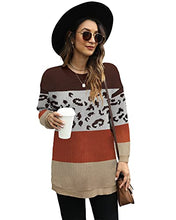 Load image into Gallery viewer, Sweaters for Women 2022 Leopard Print Tops Tunic Sweaters Womens Tops XL
