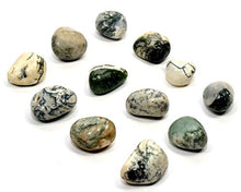 Load image into Gallery viewer, White &amp; Green Chalcedony Agate Gemstone Pebbles Polished Natural Multicolor Crystal Mineral Tumbled Stone Cabochon Specimen Cabs - India (5PCS)
