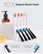 Load image into Gallery viewer, Fairywill Dual Sonic Electric Toothbrushes for Adults &amp; Kids - 10 Brush Heads 2 Travel Cases Included, 5 Modes with Smart Timer, Rechargeable Whitening Toothbrush USB Charging Lasts 30 Days
