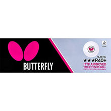 Load image into Gallery viewer, Butterfly R40+ Table Tennis Balls - 40mm White Ping Pong Ball - ITTF Certified Professional Table Tennis Ball- Poly Table Tennis Ball - 3 Pack or 12 Pack
