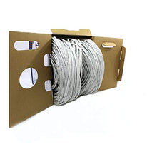 Load image into Gallery viewer, CAT6E Plenum (CMP), 1000ft, UTP 23AWG, Solid Pure Copper, 600MHz, UL Certified, Easy to Pull (Reelex II) Box, Bulk Ethernet Cable in White
