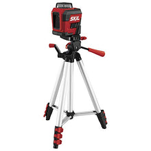 Load image into Gallery viewer, SKIL 65ft. 360° Red Self-Leveling Cross Line Laser Level with Horizontal and Vertical Lines Rechargeable Lithium Battery with USB Charging Port, Compact Tripod &amp; Carry Bag Included - LL932201
