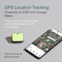 Load image into Gallery viewer, Whistle GO Explore GPS + Health + Fitness Dog Tracker Plus Health &amp; Fitness Monitor, Waterproof, Safe Place Escape Alerts, Built-in Light, Fits on Dog Collar, for Dogs 25 lbs and up Green
