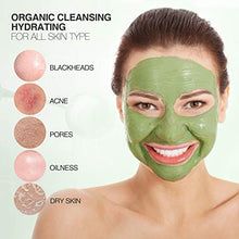 Load image into Gallery viewer, Organic Avocado Vegan Dead Sea Mud Mask Nourishing Hydration Deep Cleansing Relaxing &amp; Hydrating Facial Treatment Blackhead Remover Smooth Skin Green Tea Natural Healing Clay Mask for Face &amp; Body
