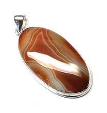 Load image into Gallery viewer, Natural Lake Superior Agate 925 Solid Sterling Silver Pendant 55mm
