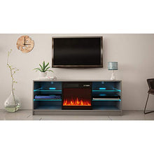 Load image into Gallery viewer, Meble Furniture Manhattan Electric Fireplace Modern 58" TV Stand
