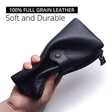 Load image into Gallery viewer, Women RFID Blocking Multi Credit Card Holder Genuine Leather Bifold Slim Wallets with Zipper Pocket(Black)
