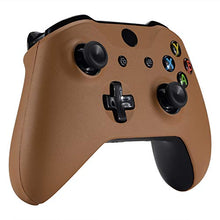 Load image into Gallery viewer, eXtremeRate Brown Luxury PU Leather Top Shell Front Housing Faceplate Replacement Parts with Side Rails Panel for Xbox One X &amp; One S Controller (Model 1708)
