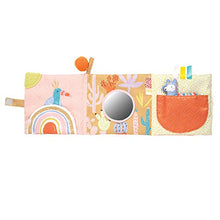 Load image into Gallery viewer, Manhattan Toy Llama Themed Soft Baby Activity Book with Squeaker, Crinkle Paper and Baby-safe Mirror
