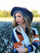 Load image into Gallery viewer, ECOWISH Womens Floral Striped Draped Kimono Cardigan Long Sleeve Open Front Casual Knit Sweaters Coat Floral L
